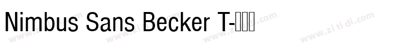 Nimbus Sans Becker T字体转换